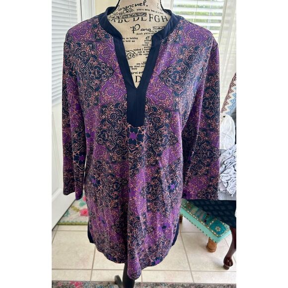 J McLaughlin Catalina Cloth Tunic Blouse - Picture 1 of 8